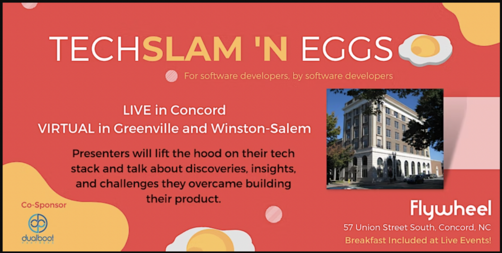 Leantime presents at Tech Slam N Eggs at Flywheel Concord Coworking
