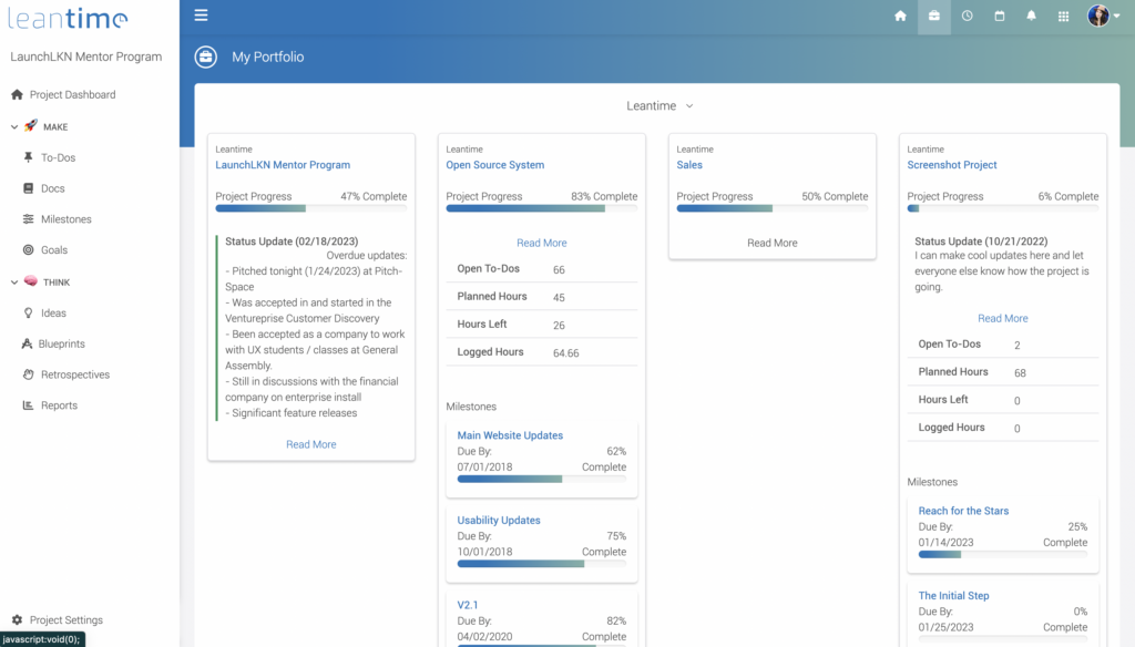Portfolio-View-Leantime-Single-Client-Light-Mode