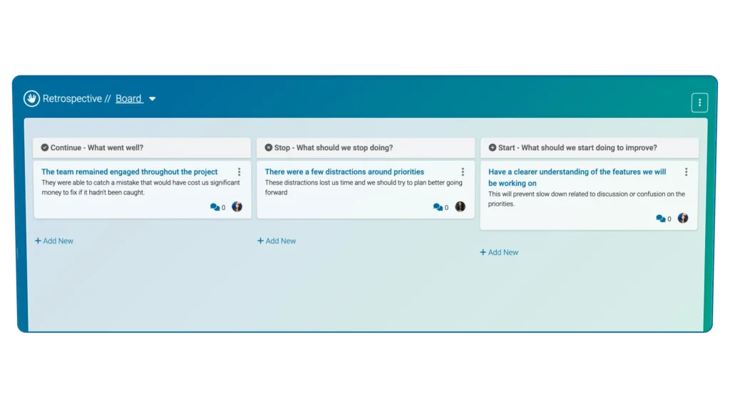 Think About The Work Retrospectives In Leantime