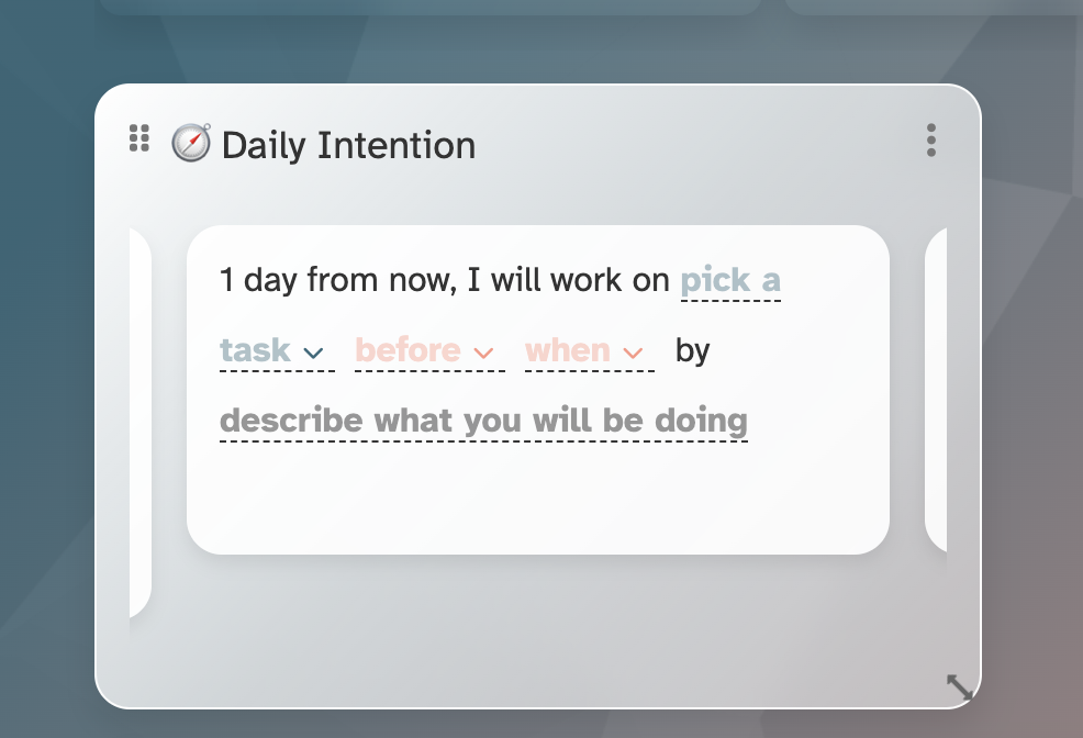 Daily Intention
