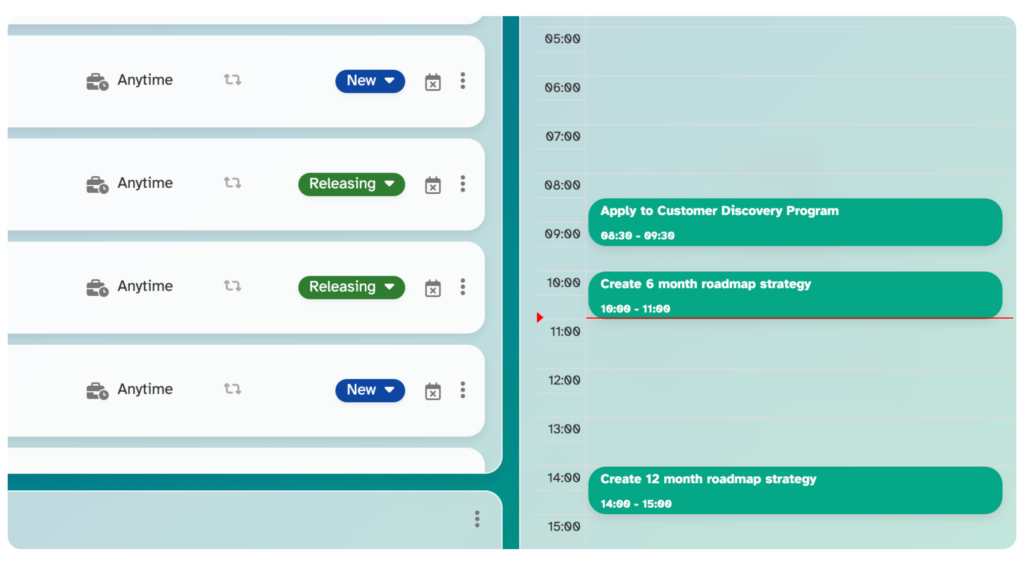 Image shows Leantime's my work dashboard features of calendar and task lists